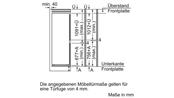 iQ100 Einbau-Kühl-Gefrier-Kombination mit Gefrierbereich unten 177.2 x 54.1 cm Schleppscharnier KI86NNSE0 KI86NNSE0-11