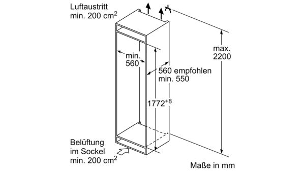 Einbau-Kühl-Gefrier-Kombination mit Gefrierbereich unten 177.2 x 54.1 cm Schleppscharnier CK587VSE0 CK587VSE0-9