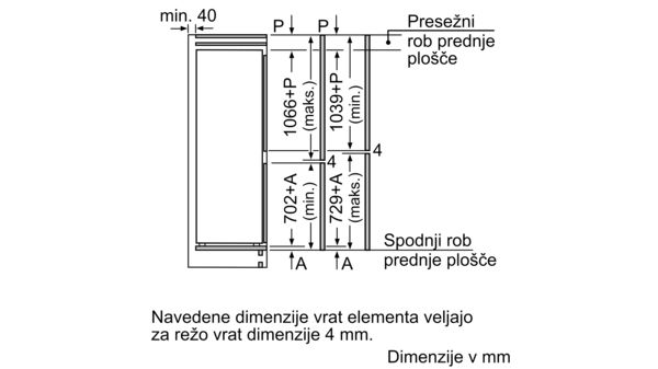 N 50 Vgradni hladilnik z zamrzovalnikom spodaj 177.2 x 54.1 cm flat hinge KI7862FF0 KI7862FF0-10