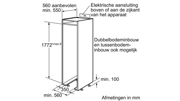 iQ700 Integreerbare koelkast met diepvriesgedeelte 177.5 x 56 cm KI40FP60 KI40FP60-12
