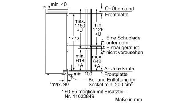 iQ700 Einbau-Kühl-Gefrier-Kombination mit Gefrierbereich unten 177.2 x 55.6 cm KI39FP70 KI39FP70-4