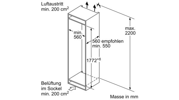 N 70 Einbau-Kühl-Gefrier-Kombination mit Gefrierbereich unten KI4823F30 KI4823F30-4