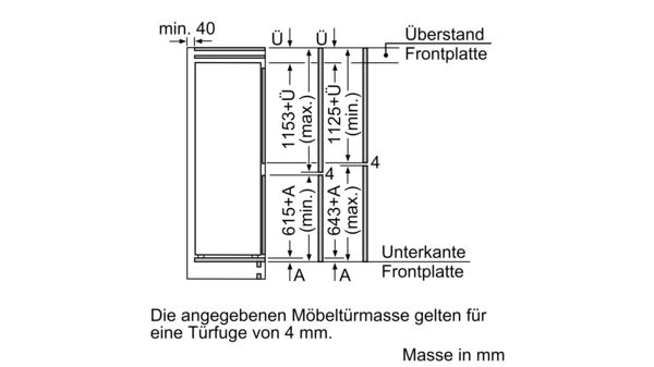 N 70 Einbau-Kühl-Gefrier-Kombination mit Gefrierbereich unten KI4823F30 KI4823F30-2