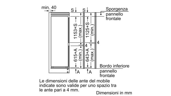 N 70 Frigoriferi combinati con area di congelamento in basso integrabile KI4823F30 KI4823F30-4