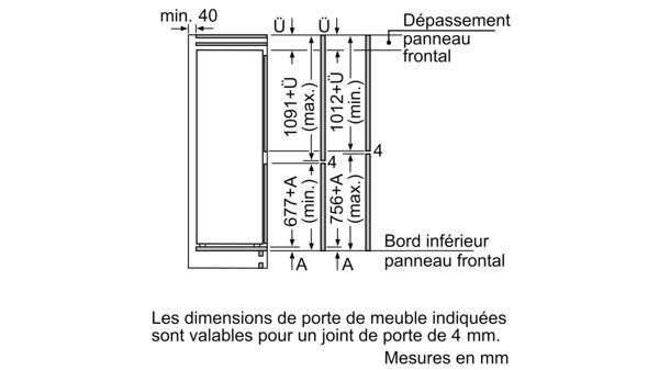 N 50 Réfrigérateur combiné intégrable 177.2 x 54.1 cm KI5862U30 KI5862U30-6