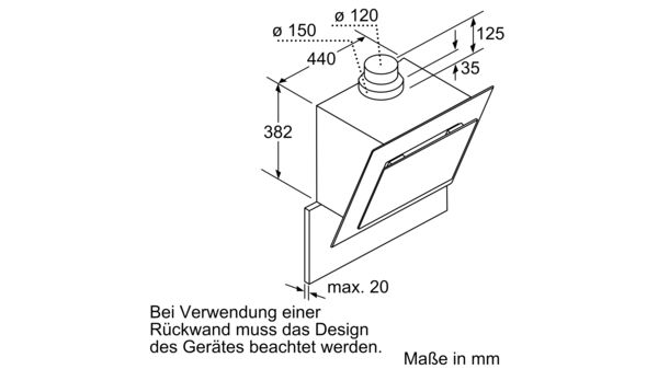 iQ500 Schwarz mit Glasschirm 55 cm Wand-Esse LC56KB670 LC56KB670-11