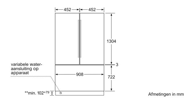 iQ700 Inbouw koel-vriescombinatie 212.5 x 90.8 cm CI36BP01 CI36BP01-10