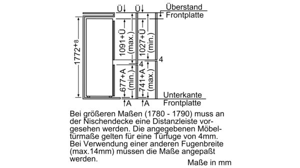 iQ100 Einbau-Kühl-Gefrier-Kombination mit Gefrierbereich unten 177.2 x 54.1 cm Schleppscharnier KI34VV21FF KI34VV21FF-7