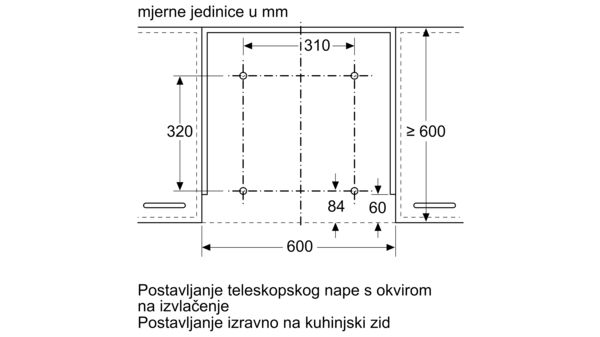 Dodatni pribor za nape 538 mm Z54TL60X0 Z54TL60X0-3