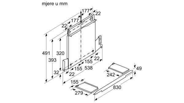 Dodatni pribor za nape Z54TL90X0 Z54TL90X0-2