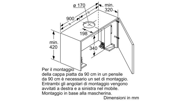 N 90 Cappa aspirante telescopica 90 cm acciaio inox D49PU65X3 D49PU65X3-4