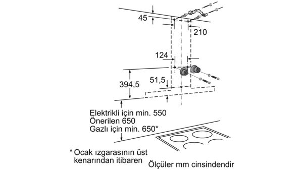Duvar Tipi Davlumbaz 60 cm Paslanmaz çelik DVB6R422 DVB6R422-4