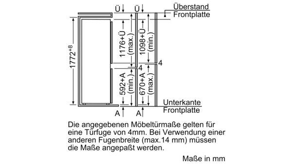 iQ100 Einbau-Kühl-Gefrier-Kombination mit Gefrierbereich unten 177.2 x 54.1 cm Schleppscharnier KI38VX20 KI38VX20-8