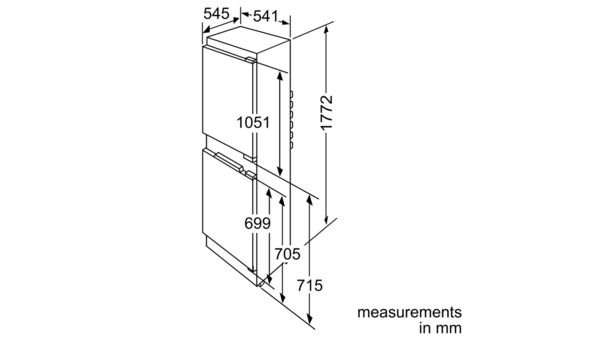 SIEMENS KI34SA65 Einbau Kühl Gefrier Kombination SIEMENS KI34SA65 Einbau Kühl Gefrier Kombination