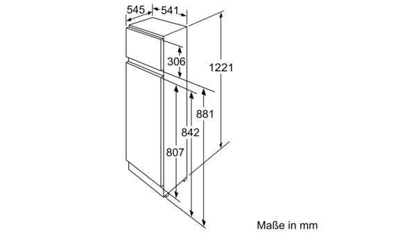 Einbau-Kühl-Gefrier-Kombination mit Gefrierbereich oben 122.1 x 54.1 cm JC40TB20 JC40TB20-4