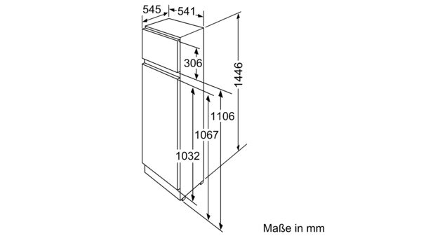 Einbau-Kühl-Gefrier-Kombination mit Gefrierbereich oben 144.6 x 54.1 cm CK66530 CK66530-7