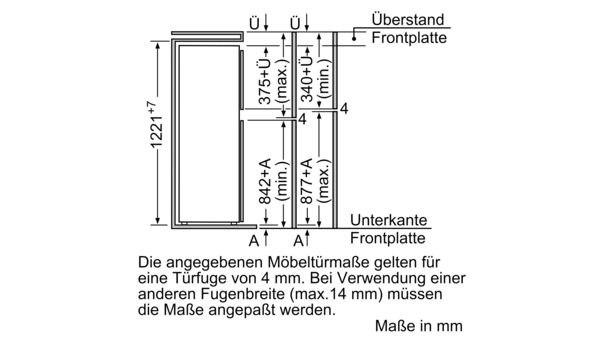 Einbau-Kühl-Gefrier-Kombination mit Gefrierbereich oben 122.1 x 54.1 cm CK64544 CK64544-6
