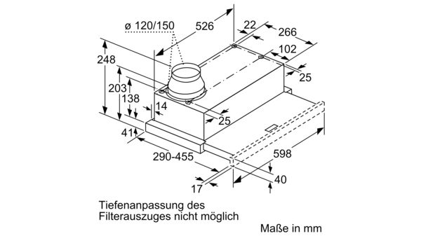 Flachschirmhaube 60 cm Silbermetallic CD30636 CD30636-6
