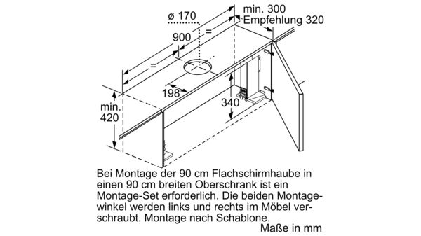 N 70 Flachschirmhaube 90 cm Edelstahl D49ML54X0 D49ML54X0-8