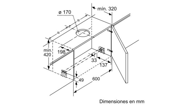 N 90 Campana telescópica 90 cm D49PU54X0 D49PU54X0-10