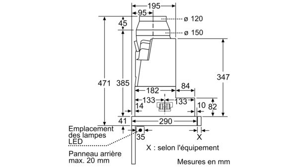 N 70 Hotte télescopique 60 cm D46MP54X0 D46MP54X0-9