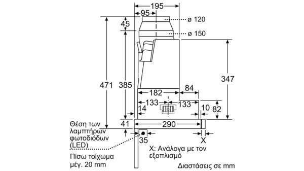 iQ500 Απορροφητήρας συρόμενος 90 cm Ανοξείδωτο LI97RA540 LI97RA540-8