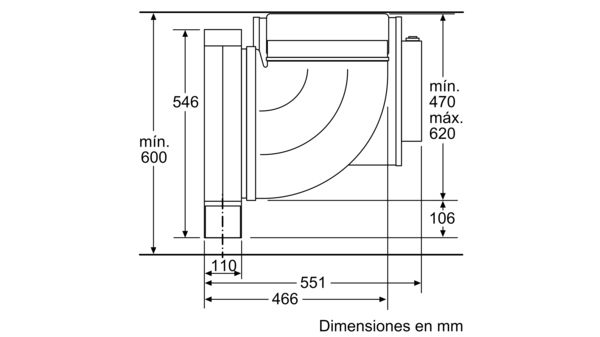 N 90 Extractor de encimera telescópico Cristal negro I91VT44N0 I91VT44N0-15