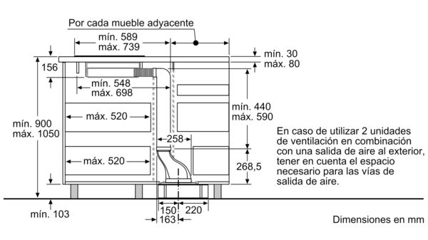 I91VT44N0 Extractor de encimera telescópico | NEFF CL