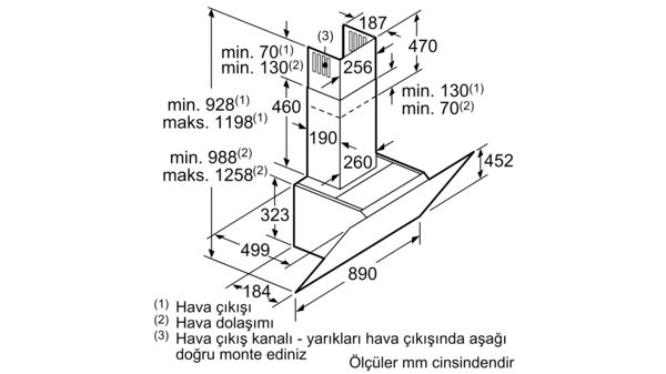 iQ500 Duvar Tipi Davlumbaz 90 cm Siyah Cam LC98KLR61S LC98KLR61S-8