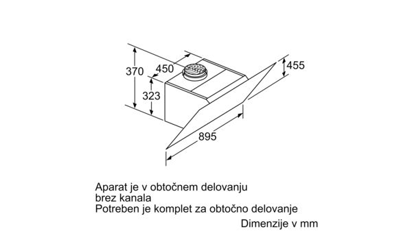 N 50 Stenska napa 90 cm prozorno steklo s črnim tiskom D95IMM1G0 D95IMM1G0-11