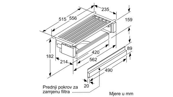 Dodatni pribor za nape Z54TR60X3 Z54TR60X3-11