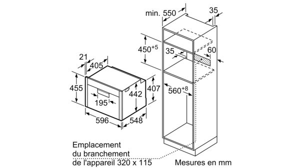 N 90 Four vapeur compact encastrable 60 cm Inox C88FT28N0 C88FT28N0-7