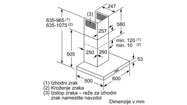 N 50 Stenska napa 60 cm Stainless steel D65BHM4N0 D65BHM4N0-7