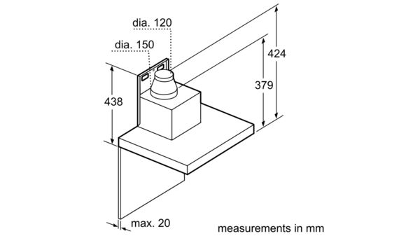 iQ700 wall-mounted cooker hood 90 cm Stainless steel LC91BUR50B LC91BUR50B-7