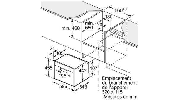 N 90 Four vapeur compact encastrable 60 cm Inox C88FT28N0 C88FT28N0-4