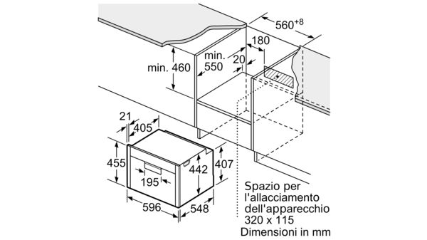 N 90 Forno compatto a vapore da incasso 60 cm Acciaio inox C88FT28N0 C88FT28N0-9