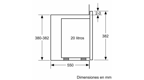 Microondas integrable Cristal negro - acero inox 3CP4002X0 3CP4002X0-8