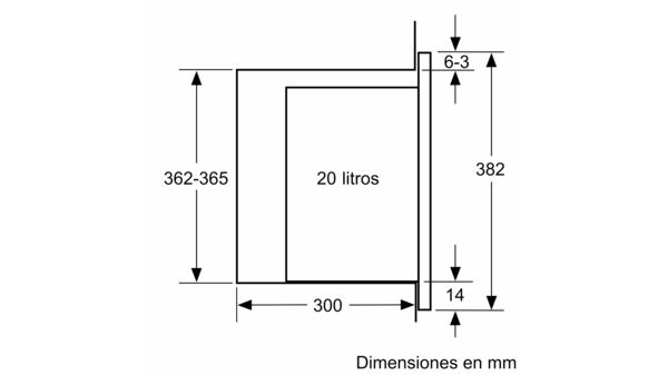 Microondas integrable ancho 60 cm, Cristal negro 3CP5002N0 3CP5002N0-6