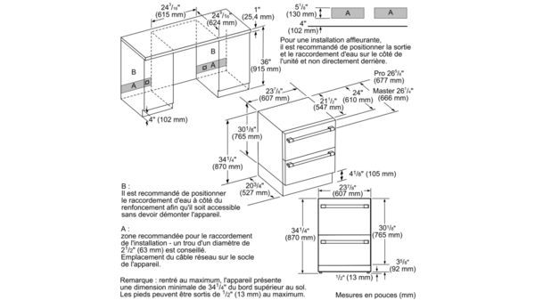 Drawer Refrigerator 24'' Professional acier inox T24UC920DS T24UC920DS-10