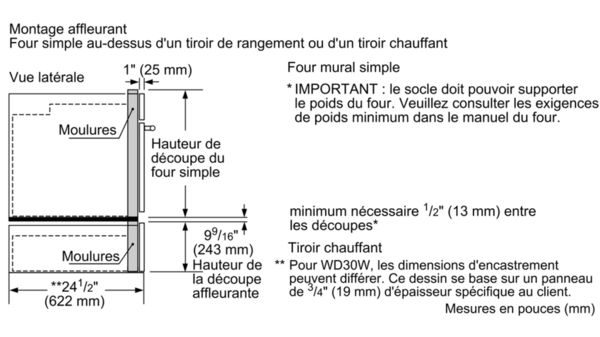 Tiroir chauffant 30'' Inox WD30WC WD30WC-7