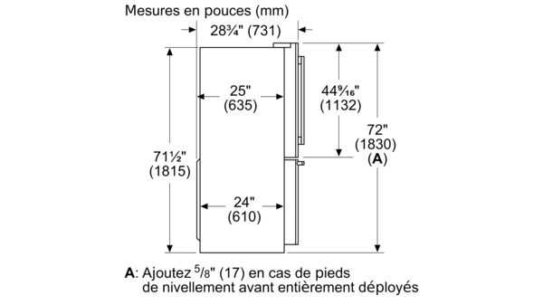 Freedom® Réfrigérateur à portes françaises congélateur en bas 36'' Professional Acier inox T36FT820NS T36FT820NS-8