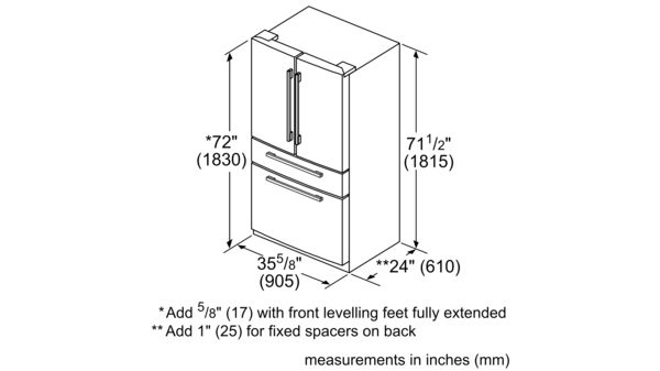Freedom® French Door Bottom Mount 36'' Masterpiece® Stainless Steel T36FL810NS T36FL810NS-15