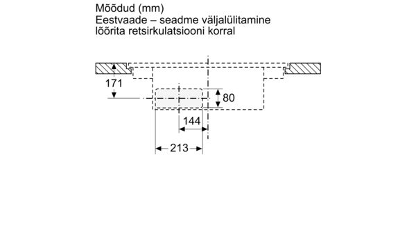 N 90 Integreeritava õhupuhastussüsteemiga induktsioonpliidiplaat 80 cm tasapinnaline paigaldus V68PYX4C0 V68PYX4C0-21