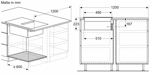 Bosch PVQ811GA6 ( HEZ9VDSB4,PVQ811F15E ) Kochfeld mit Dunstabzug Induktion 80 cm DirectSelect
