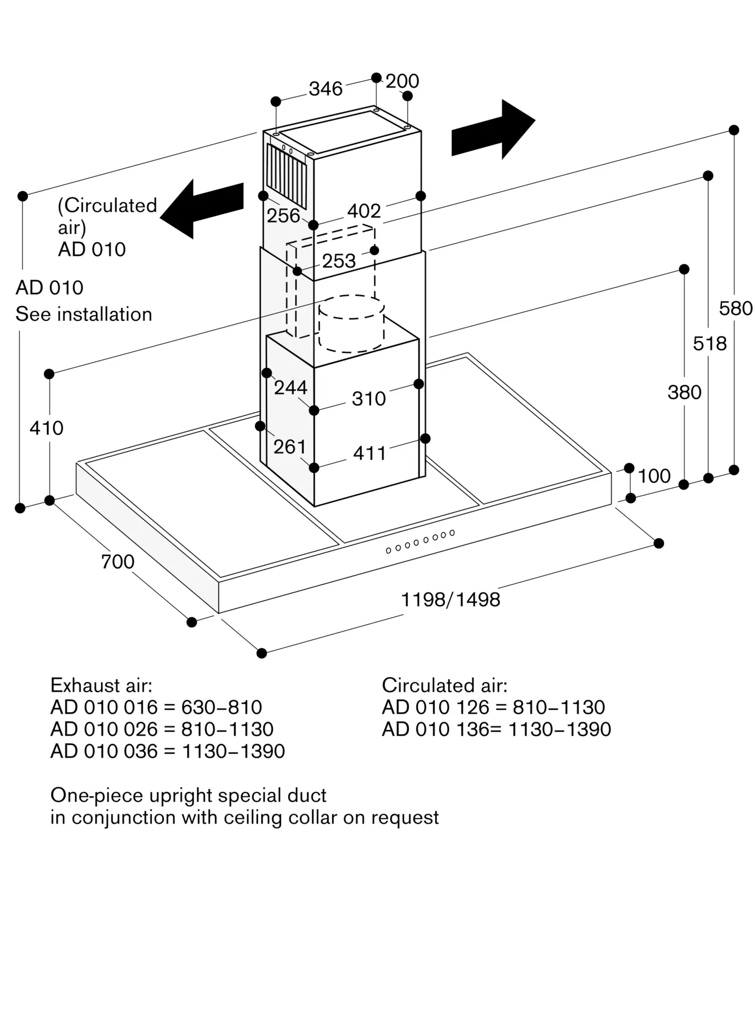 AI400120 island cooker hood | GAGGENAU ZA