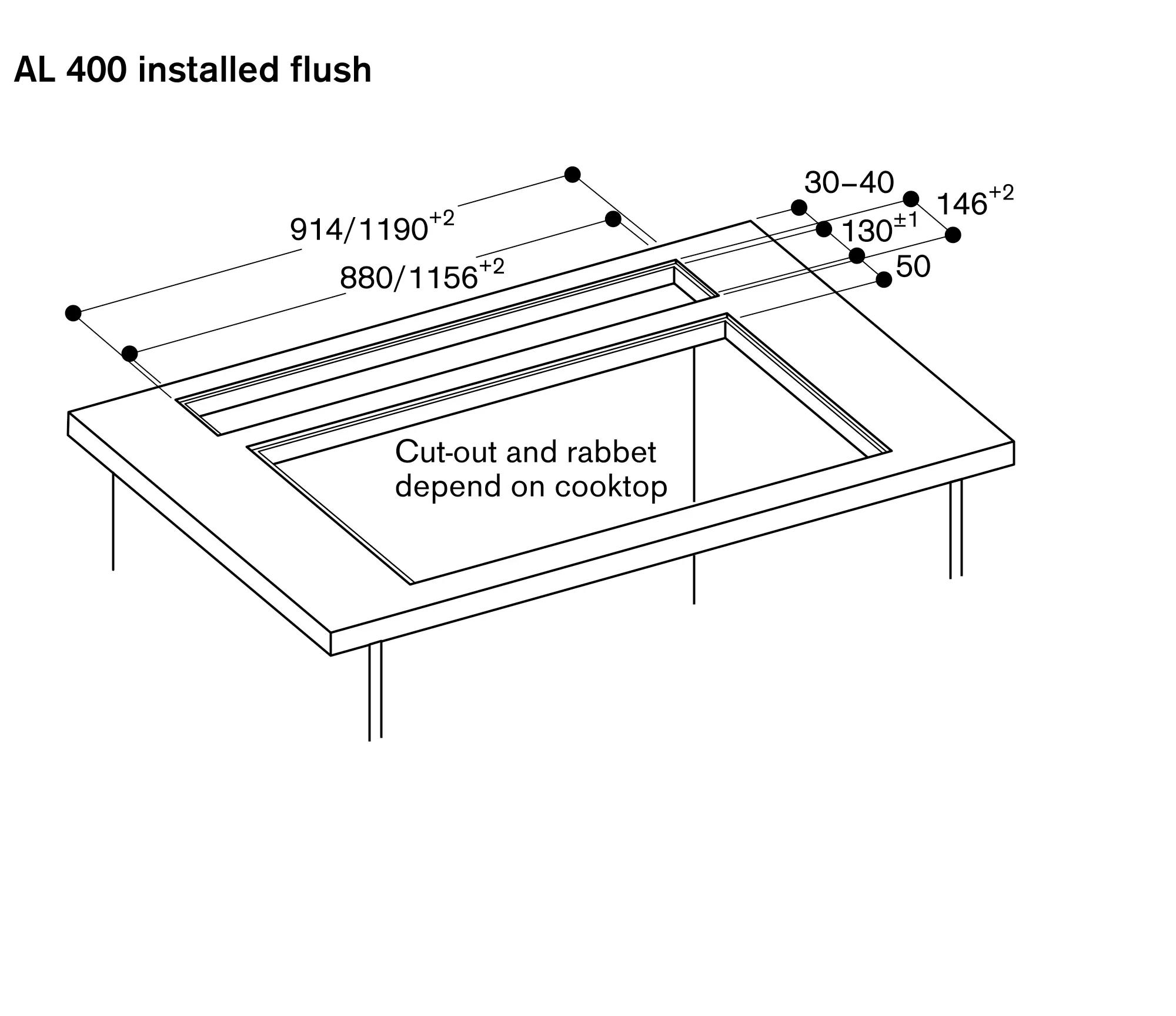 AL400120 downdraft extractor | GAGGENAU ZA