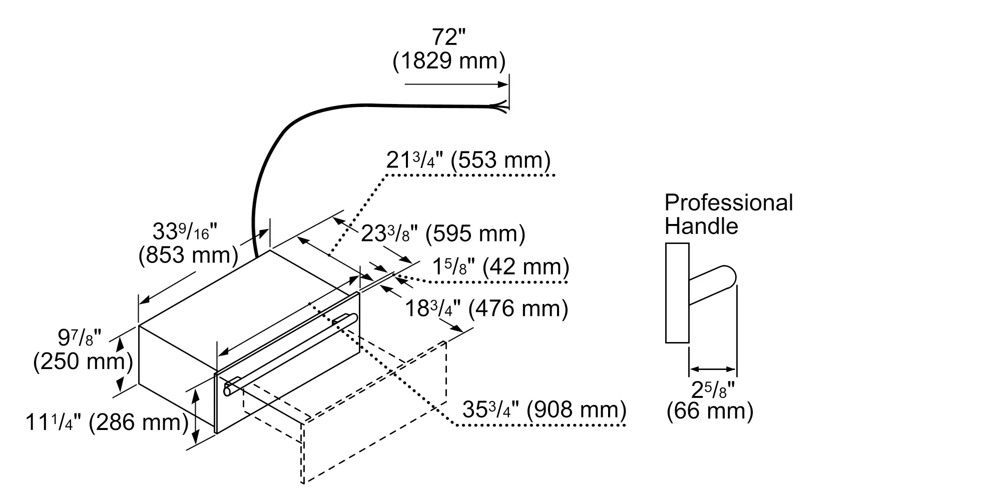 WDC36JP Built-in warming drawer | THERMADOR US