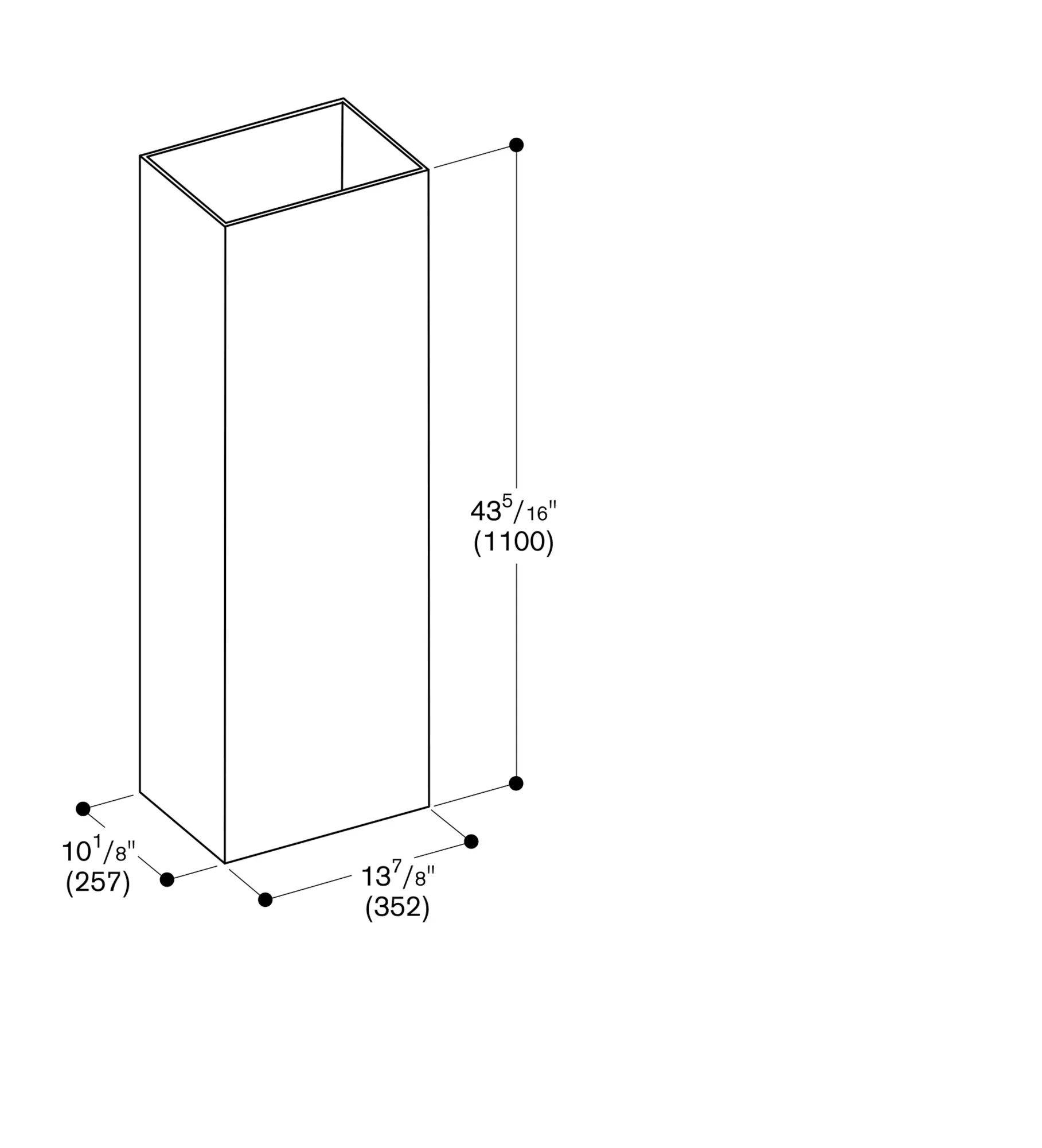 AD200326 Chimney extension | GAGGENAU TR