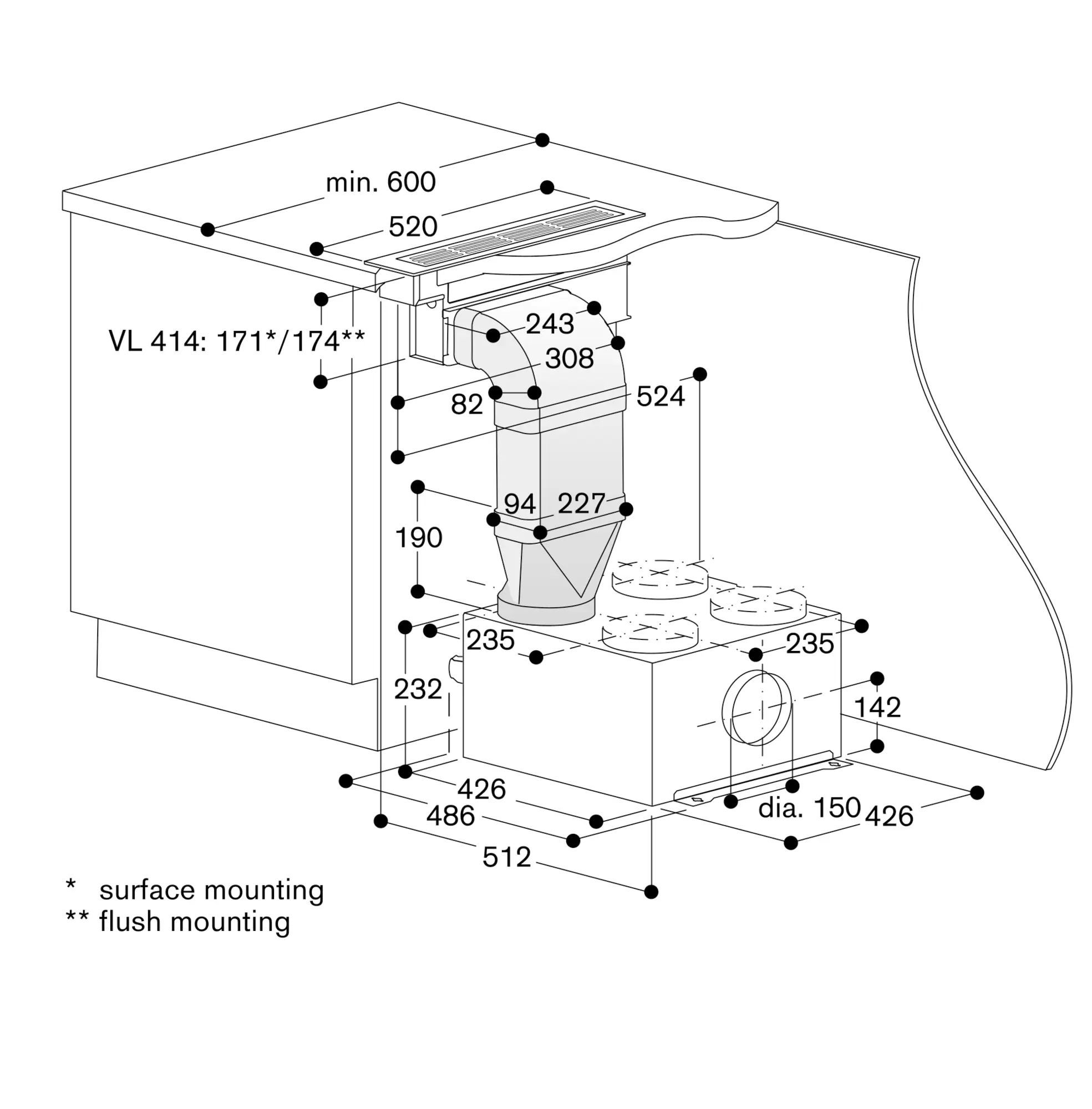 VL414111 Vario downdraft ventilation | GAGGENAU CA