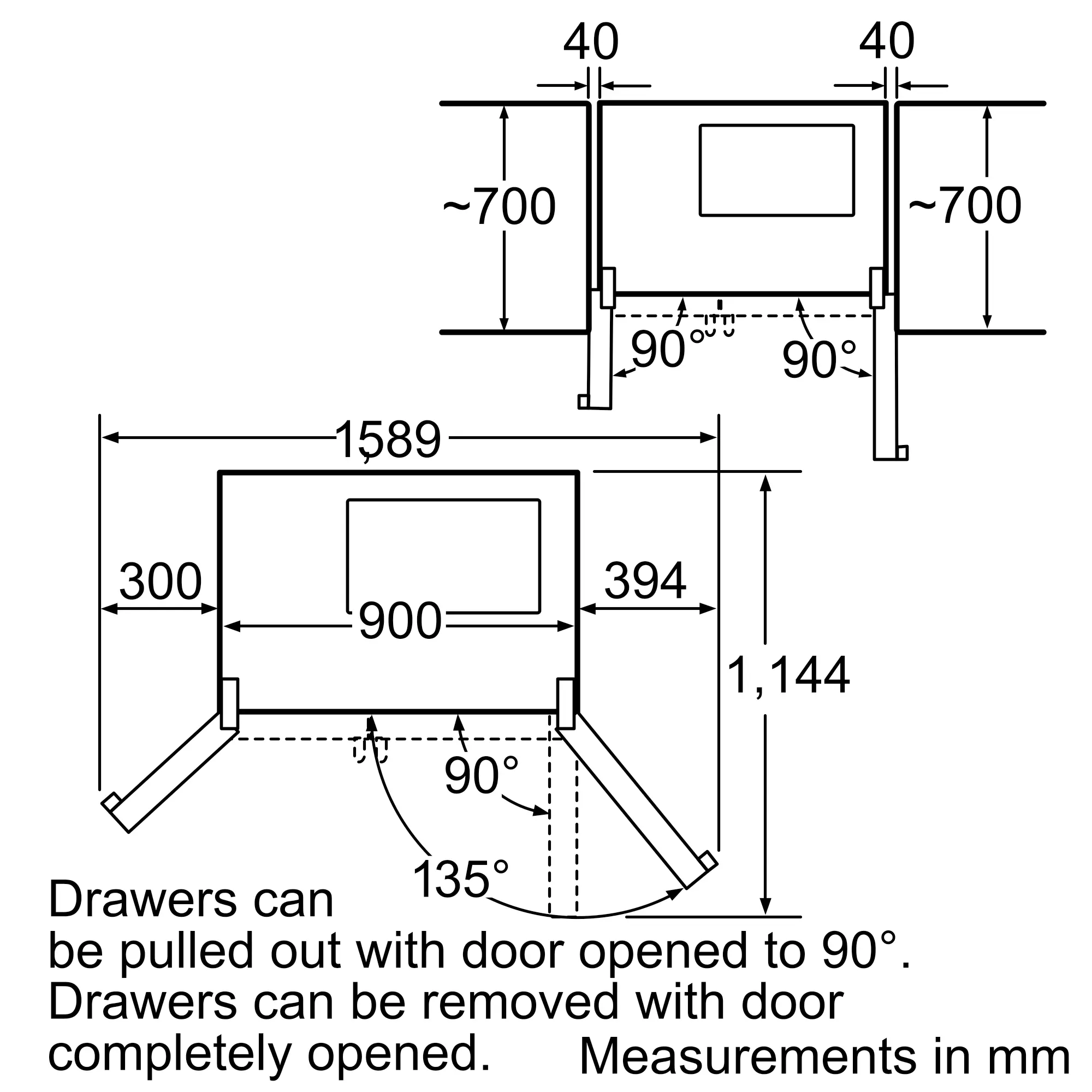 KAN56V40NE American side by side | Bosch Home Appliances IN